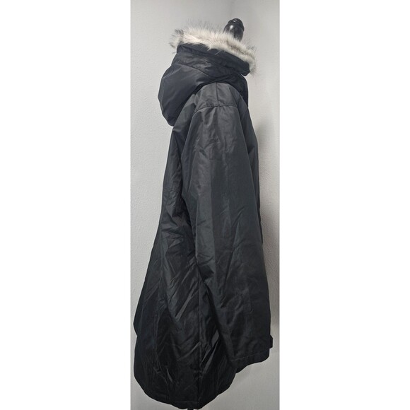 Columbia Black Suttle Mountain Long Insulated Faux Fur Jacket Womens Size 3X NEW - Picture 6 of 16